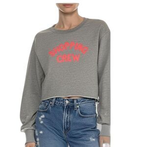 C&C California Oversize Soft Grey Crewneck Sweatshirt Shopping Crew Large